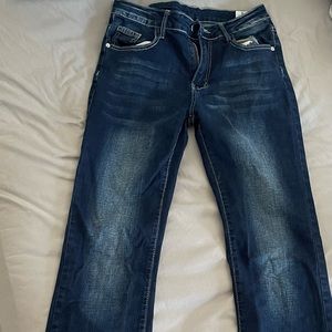 These are low waisted flare jeans